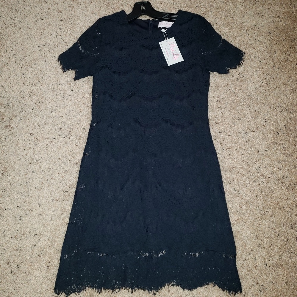 [NWT] Pink Lily Navy Lace Dress - Picture 4 of 5